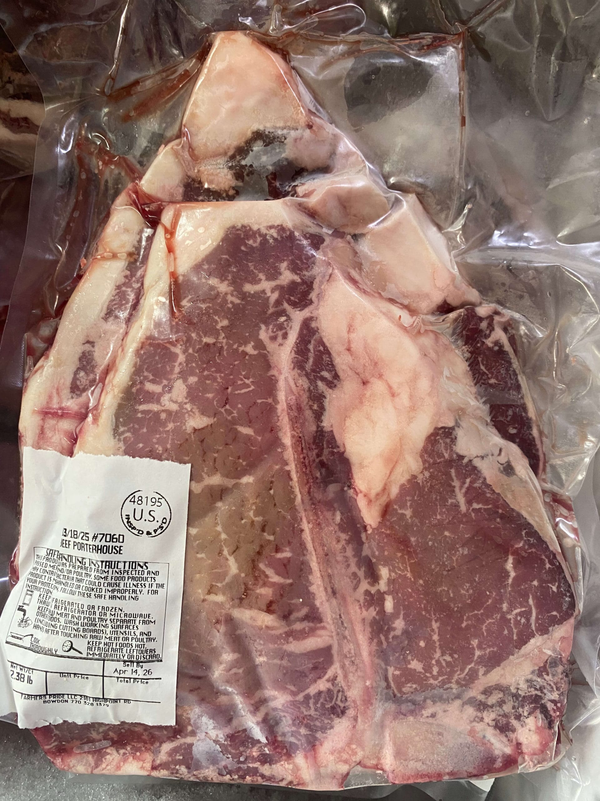 Porterhouse Steak – Bold, Juicy, & Premium | Blended Pastures Farmstead Thick-cut Porterhouse steak from grass-fed, grain-finished SimAngus cattle