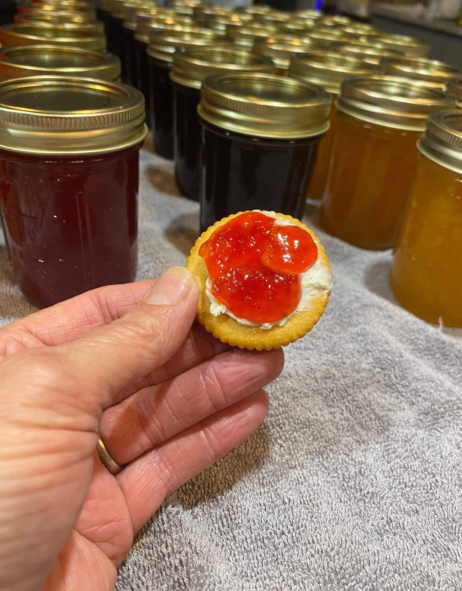 Spicy and sweet strawberry habanero jam in a small-batch jar from Blended Pastures