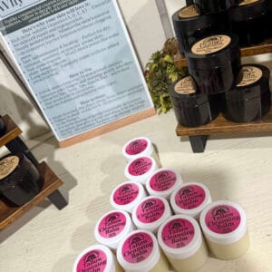 Tallow facial cleanser in glass pump bottle—natural, gentle face wash with tallow and essential oils.
