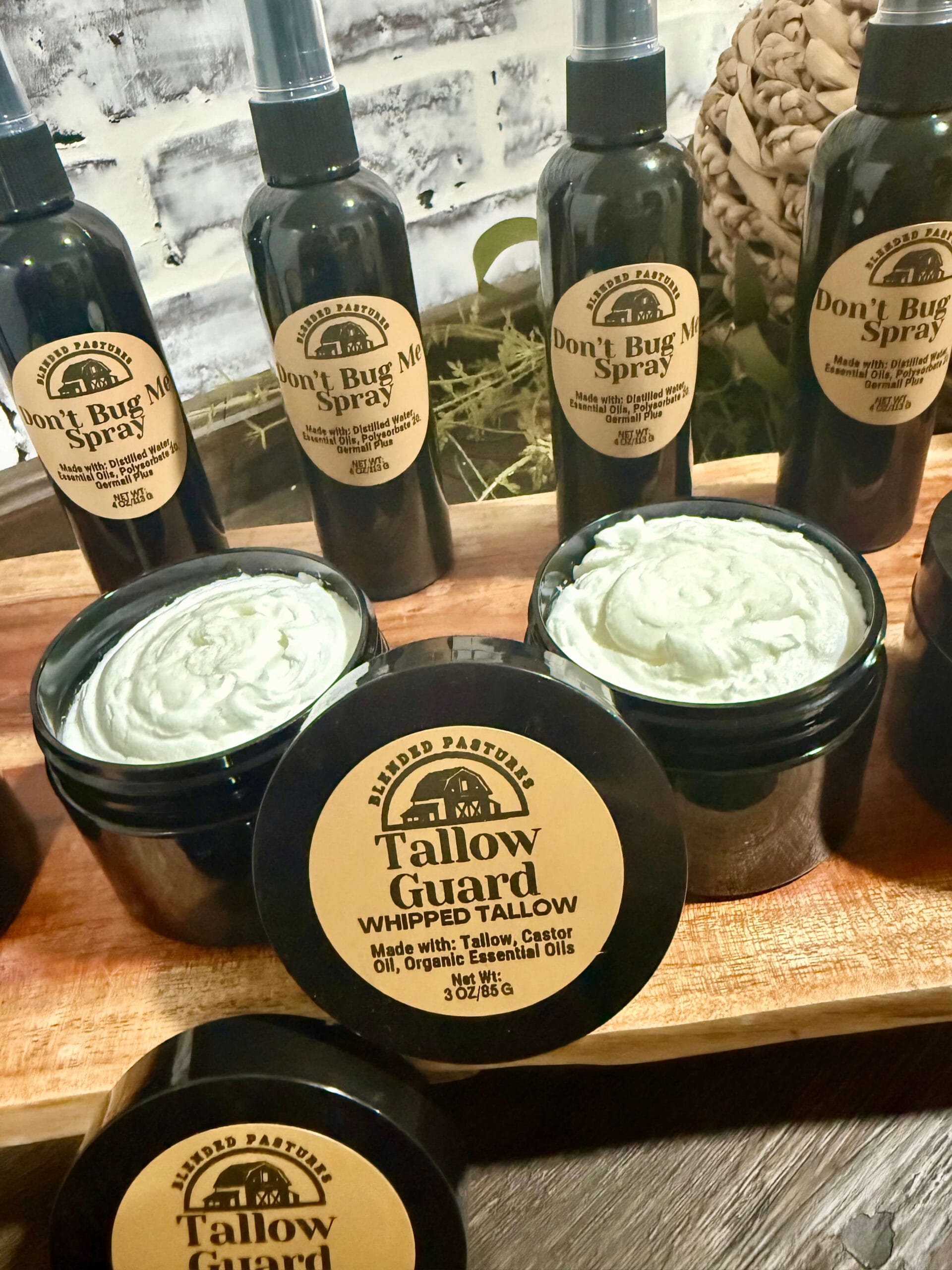 allow Guard bug repellent balm in jar—natural tallow-based insect protection with essential oils.