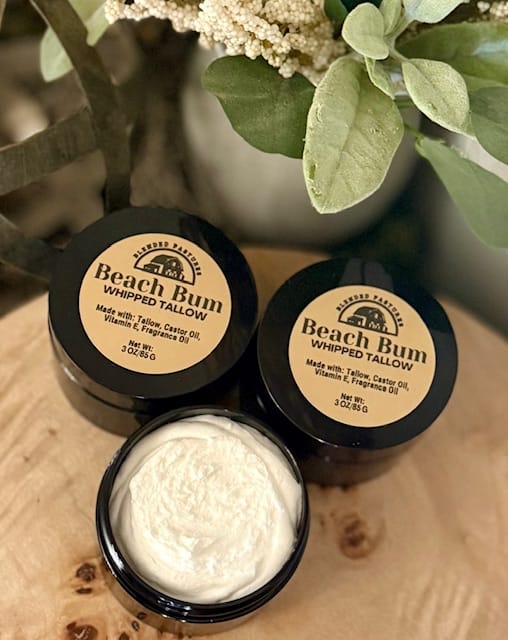 beach-bum-whipped-tallow Beach Bum Whipped Tallow—light, whipped moisturizer with tropical coconut and sun-kissed scent.