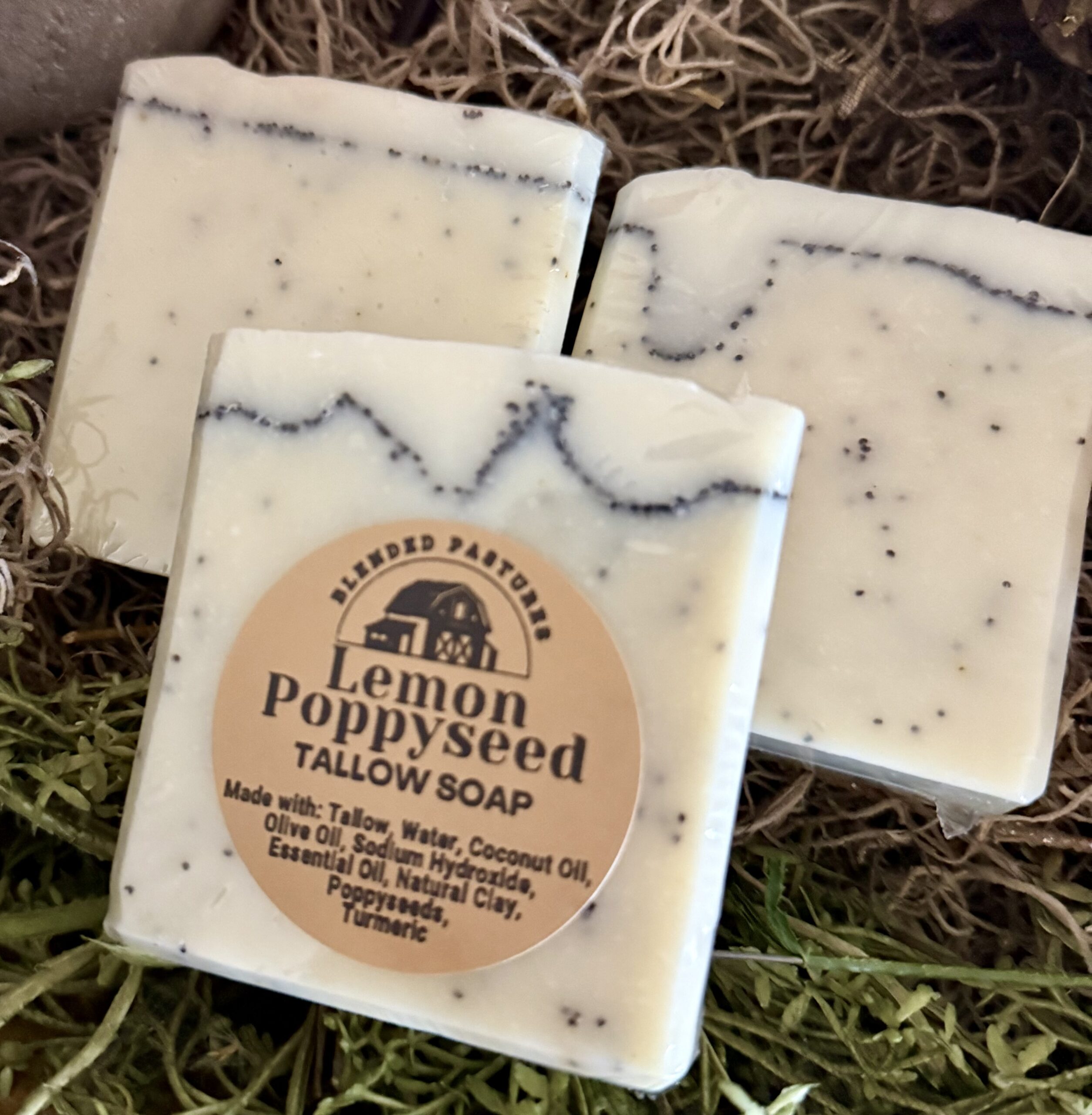 Lemon Poppyseed Tallow Soap